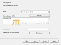 Web Addresses bu bölüme sadece çekmek istediğiniz sitenin adresini belirtin son dedikten sonra...png